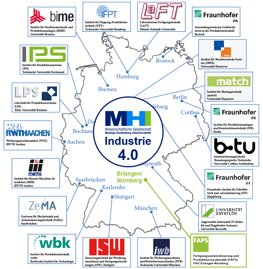 Zum Artikel "10.04.2017: Neue bundesweite Ringvorlesung zum Megatrend Industrie 4.0 am Lehrstuhl FAPS"