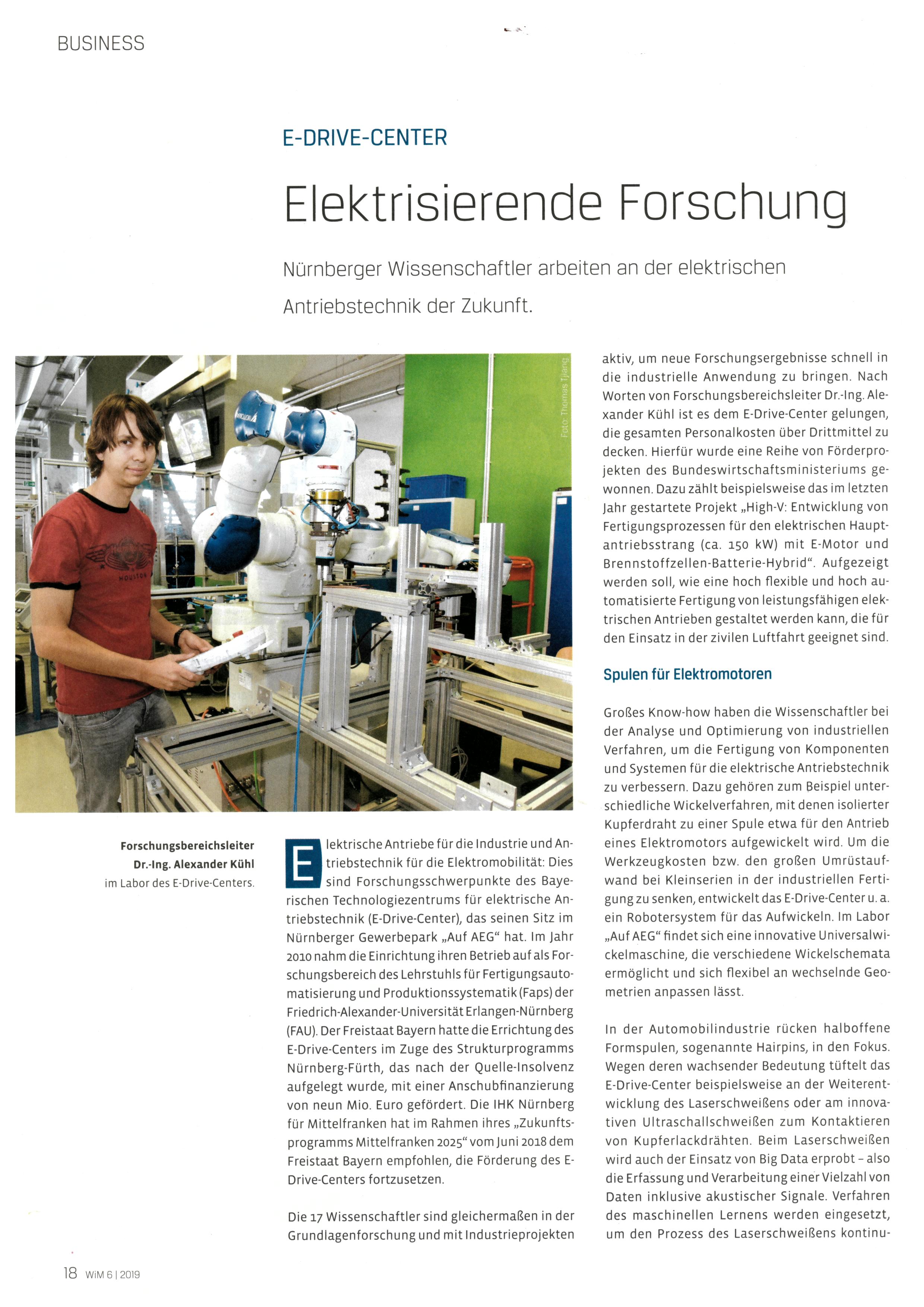 Zum Artikel "24.06.2019: Elektrisierende Forschung"