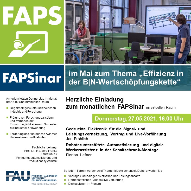 Zum Artikel "FAPSinar im Mai: Effizienzsteigerung in der Bordnetz-Wertschöpfungskette"