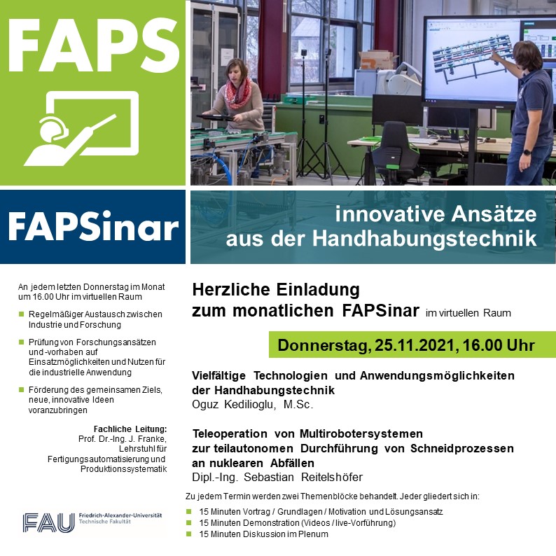Zum Artikel "FAPSinar im November – innovative Ansätze aus der Handhabungstechnik"