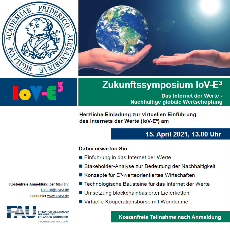 Zum Artikel "Zukunftssymposium Internet der Werte (IoV-E³)"