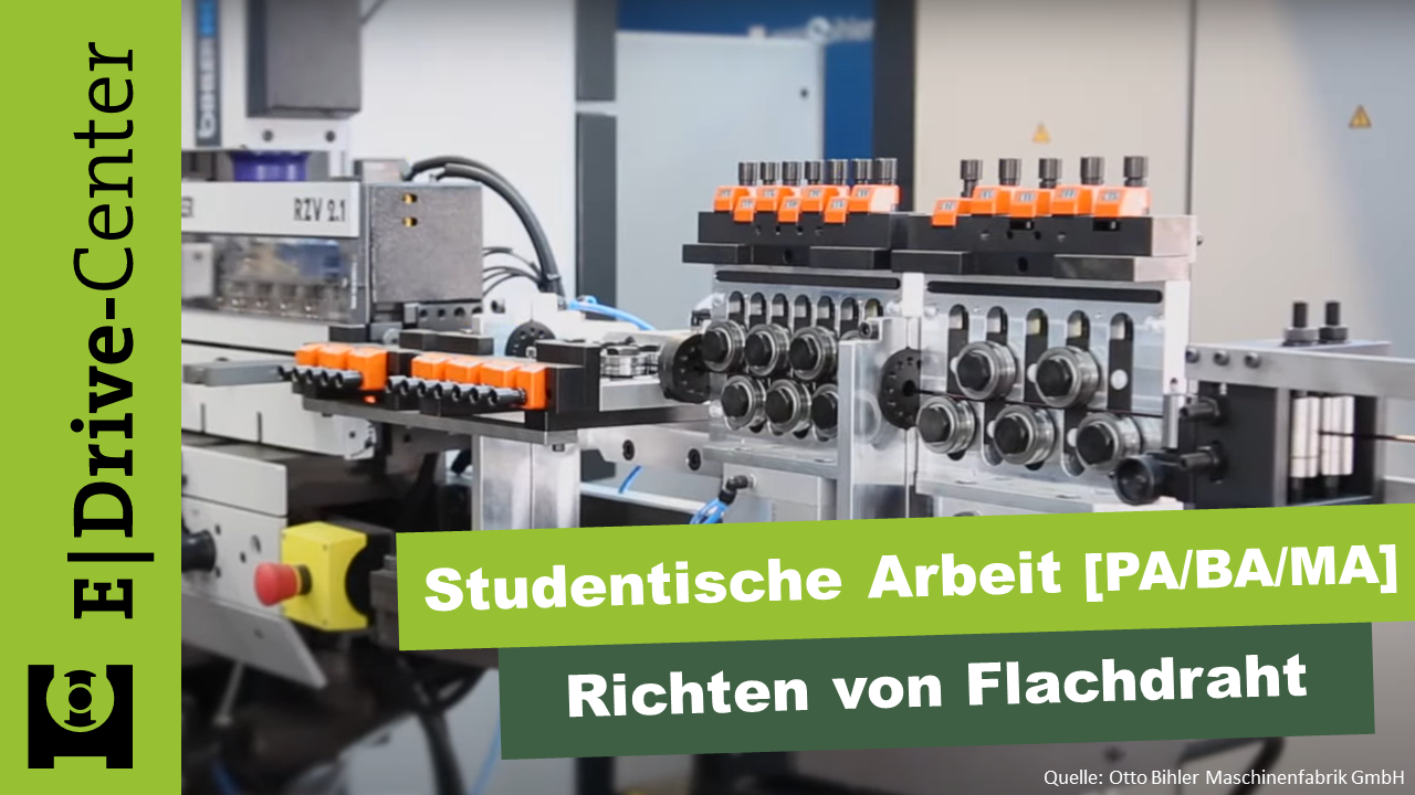 Zum Artikel "Smart Manufacturing: Erprobung und Weiterentwicklung der Messtechnik und des Regelungskonzepts beim Richten von Flachdraht für Hairpin-Statoren [BA/PA/MA]"